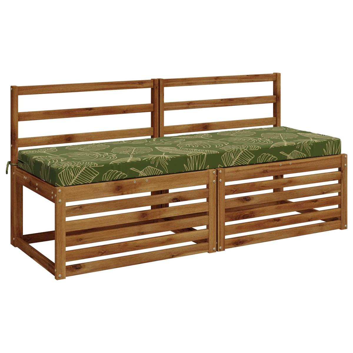 Bench Cushion SOEST 100% Polyester Leaf Design 150 x 50 x 8 cm