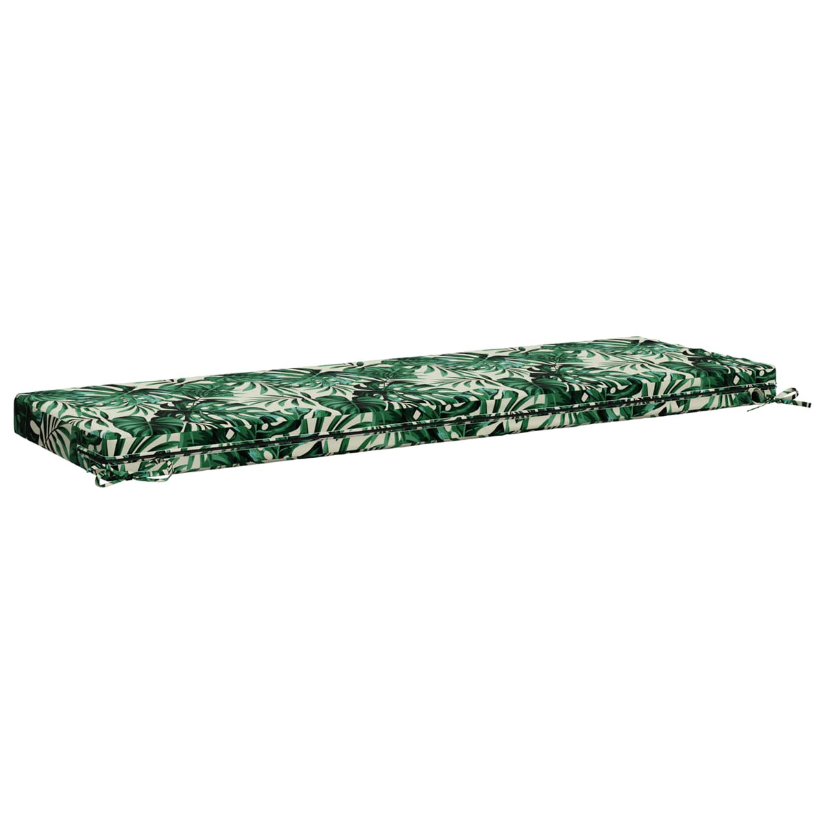Bench Cushion SOEST 100% Polyester Leaf Pattern 150 x 50 x 8 cm
