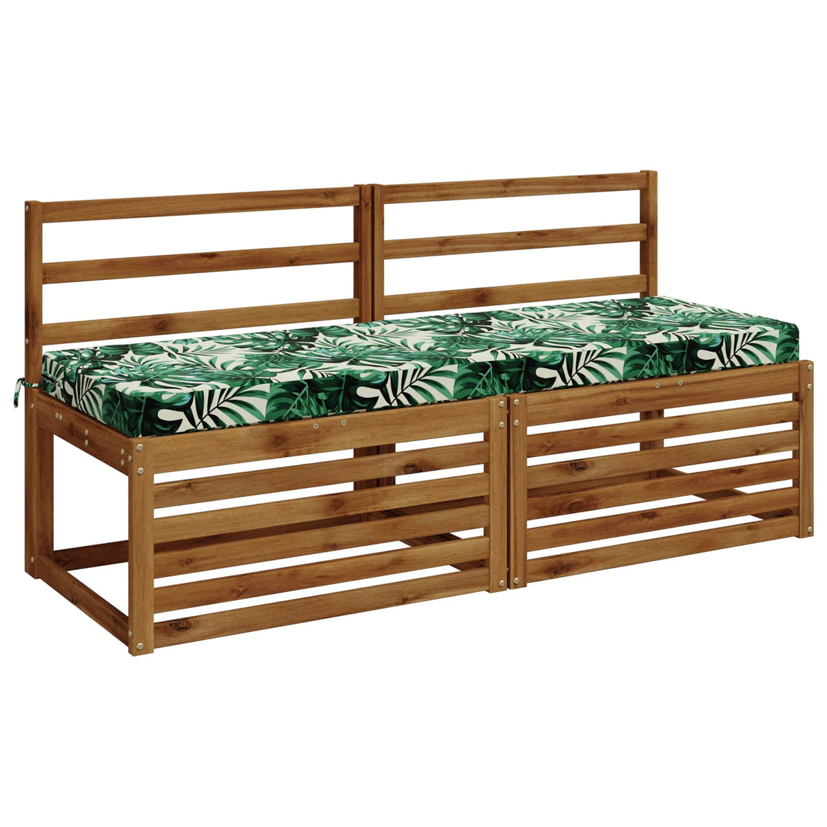 Bench Cushion SOEST 100% Polyester Leaf Pattern 150 x 50 x 8 cm