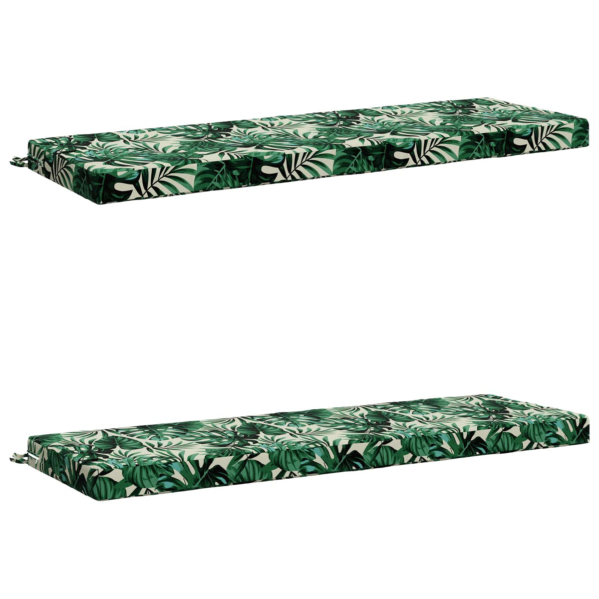 Bench Cushions SOEST 2 pcs 100% Polyester Leaf Pattern