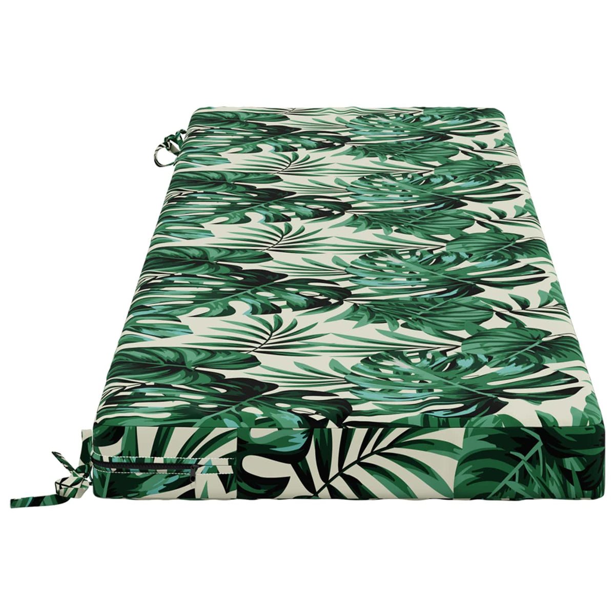 Bench Cushions SOEST 2 pcs 100% Polyester Leaf Pattern