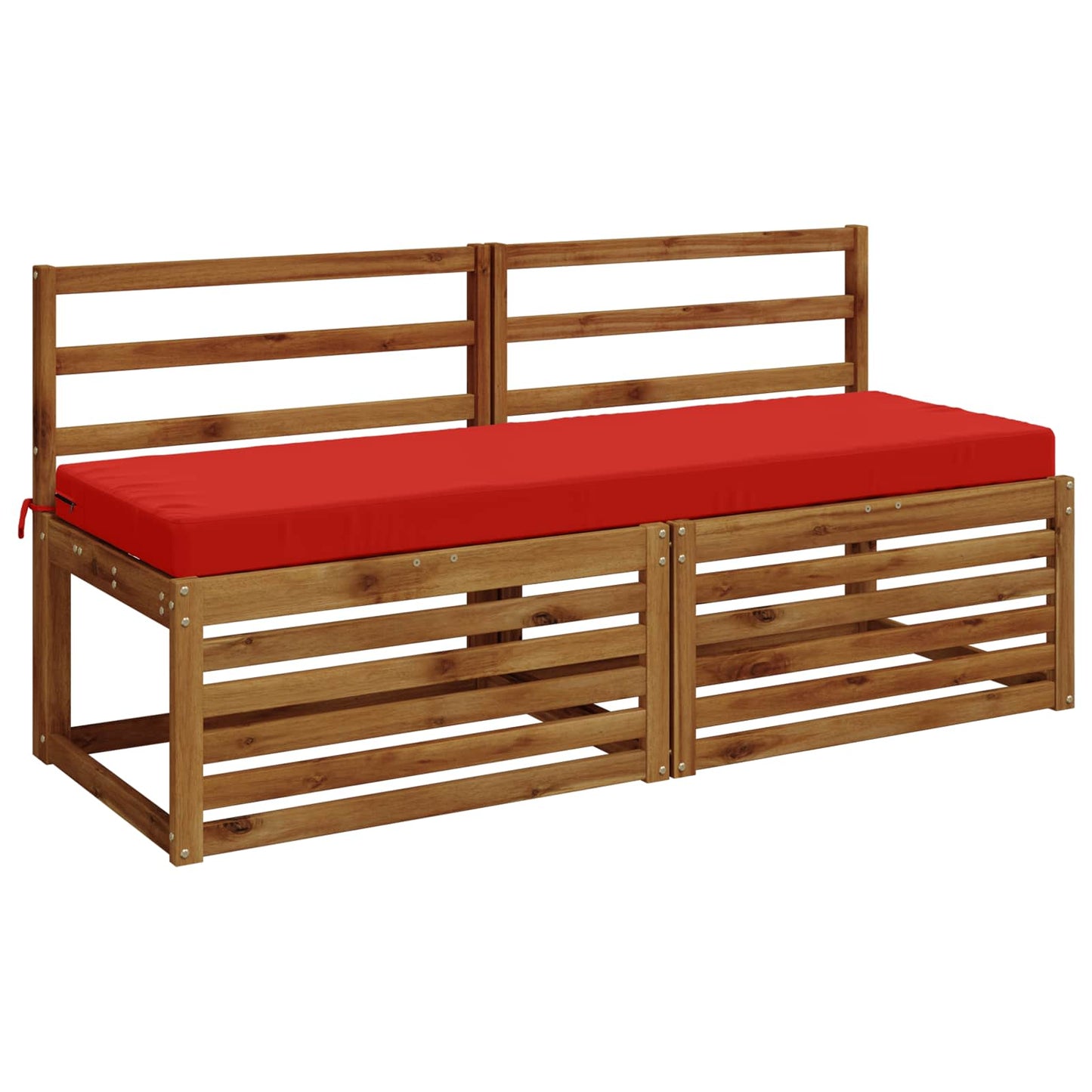 2-Piece Bench Cushions SOEST 2 pcs 100% Polyester Red