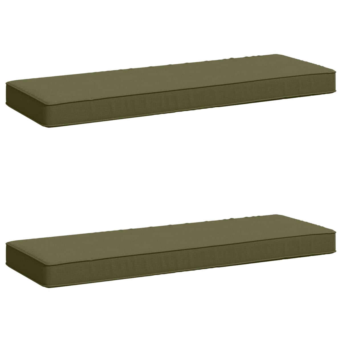 2-Piece Bench Cushions VUGHT 2 pcs 100% Polyester Olive Green