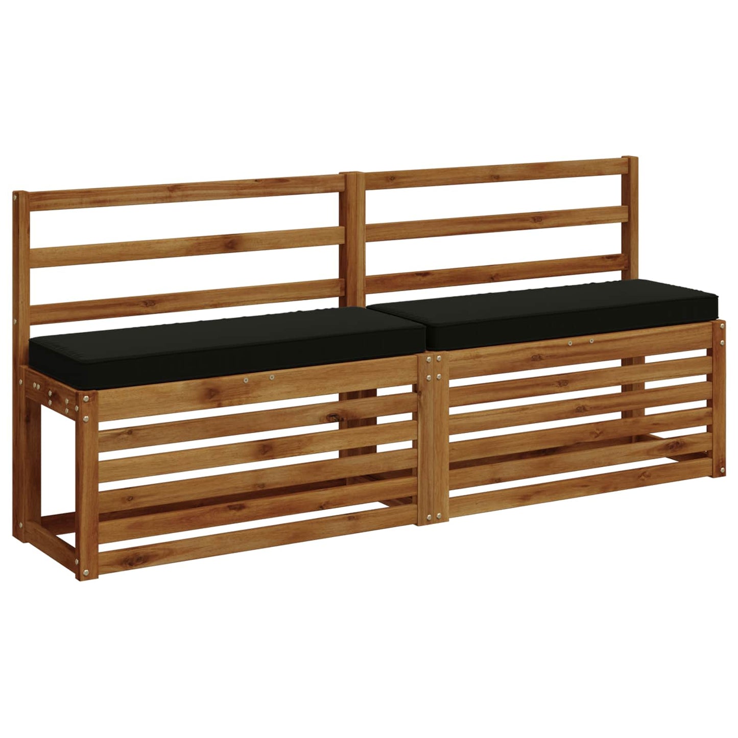 1-Piece Bench Cushion VUGHT 100% Polyester Black 60 x 30 x 5 cm