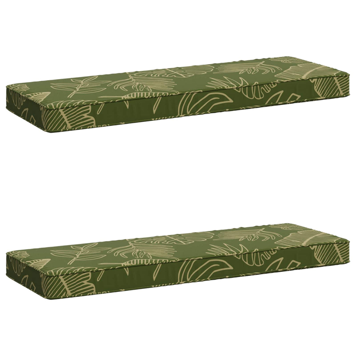 2-Piece Bench Cushions VUGHT 2 pcs 100% Polyester Leaf Design