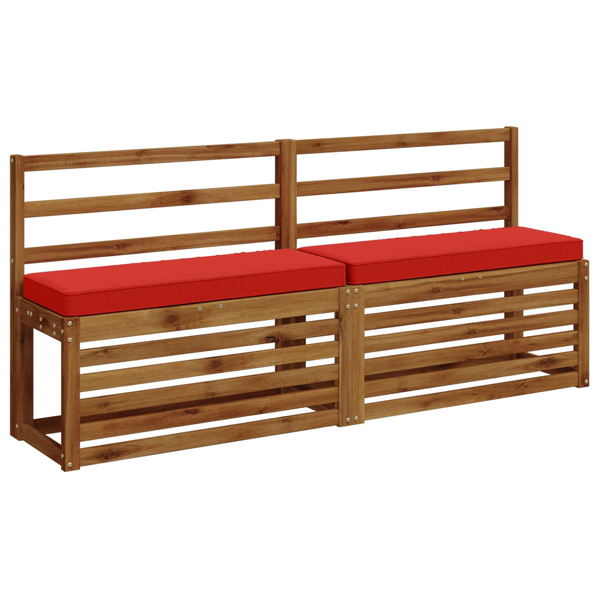 1-Piece Bench Cushion VUGHT 100% Polyester Red 60 x 30 x 5 cm