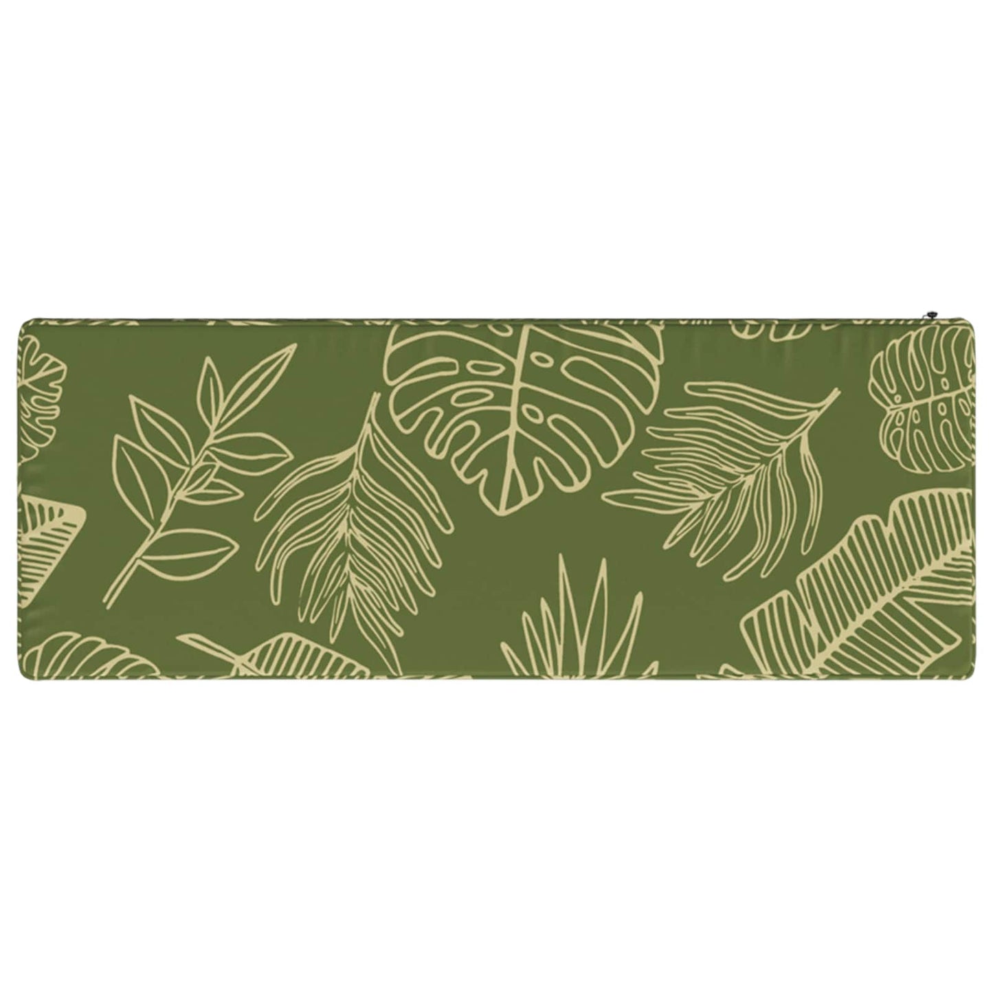1-Piece Bench Cushion VUGHT 100% Polyester Leaf Design