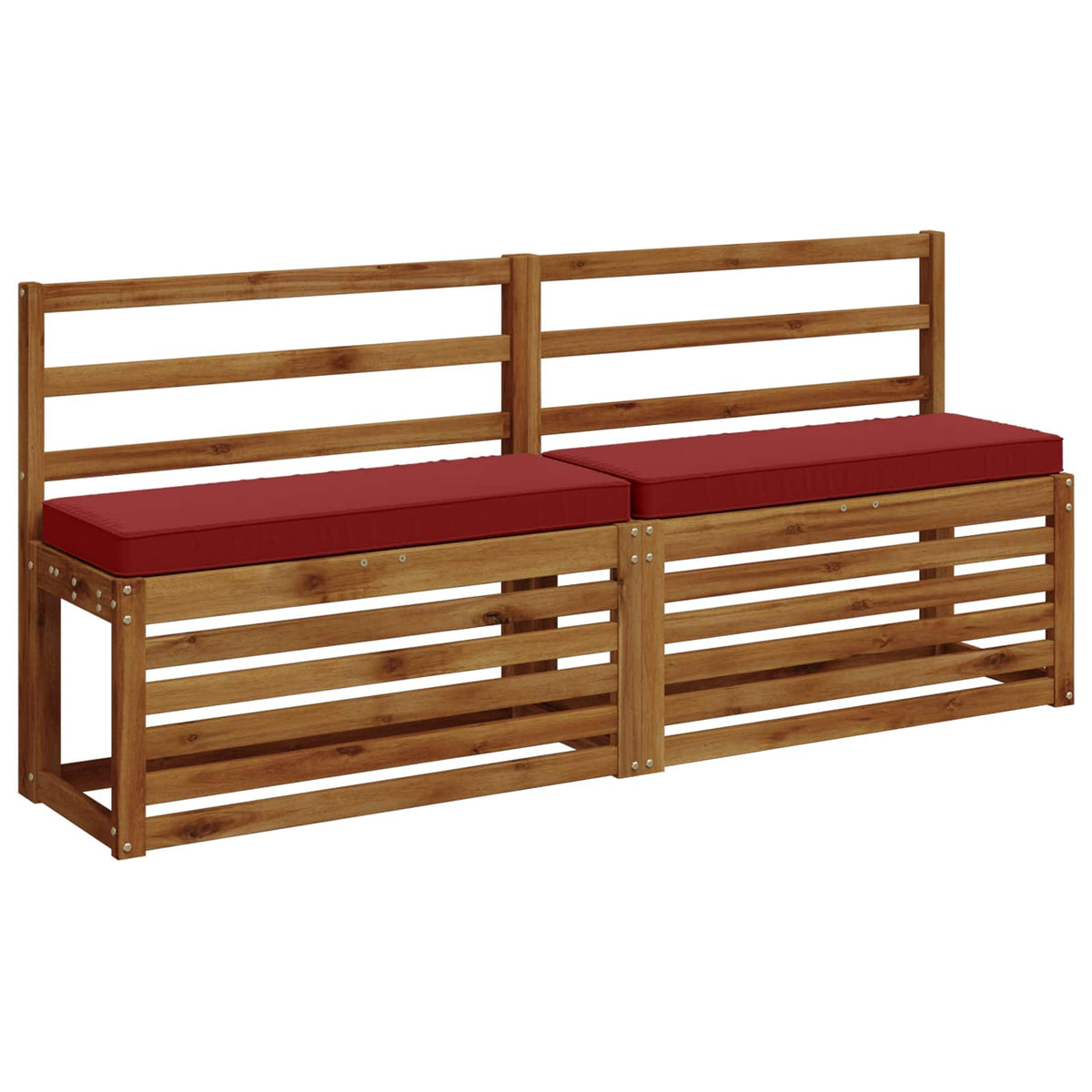 2-Piece Bench Cushions VUGHT 2 pcs 100% Polyester Wine Red