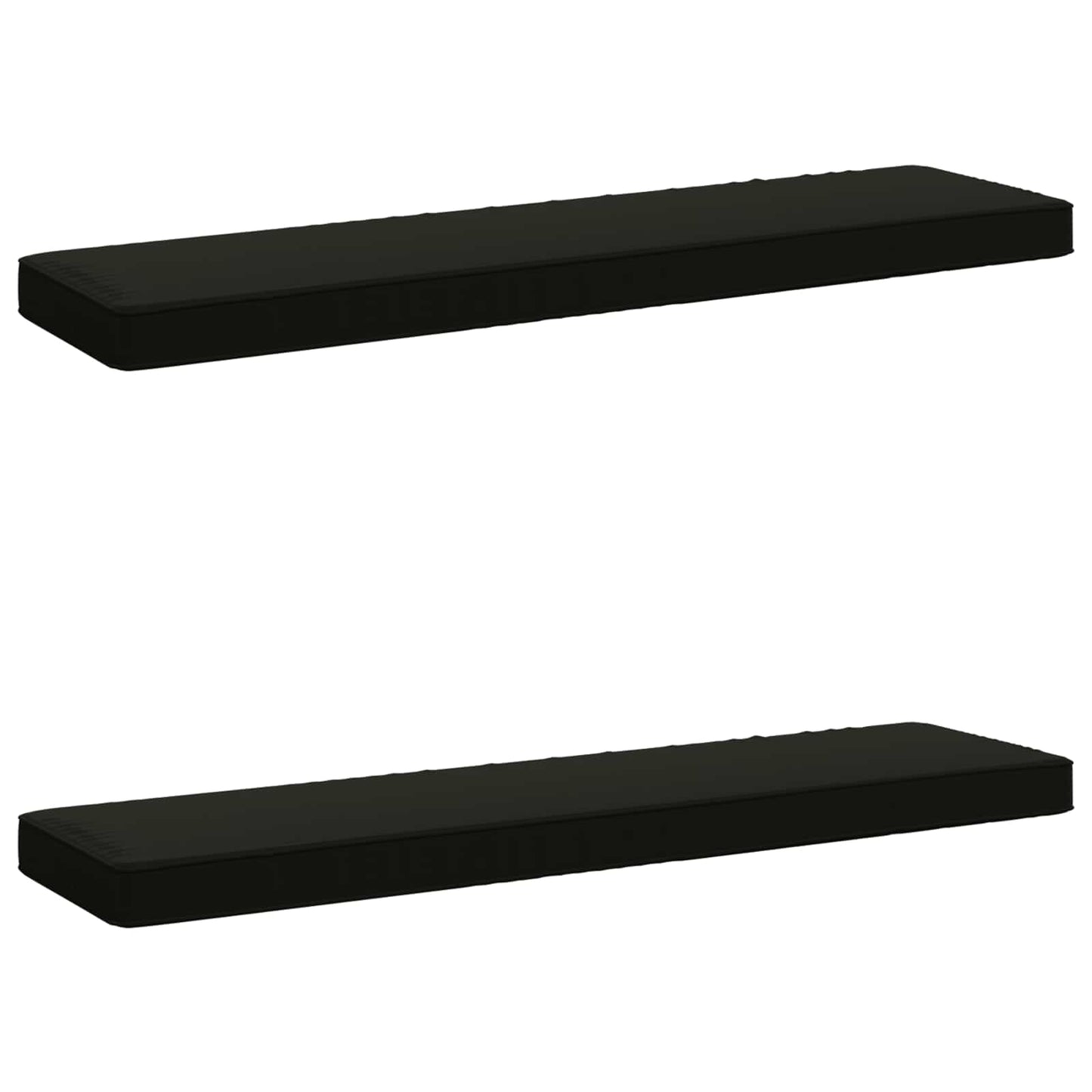 2-Piece Bench Cushions VUGHT 2 pcs 100% Polyester Black