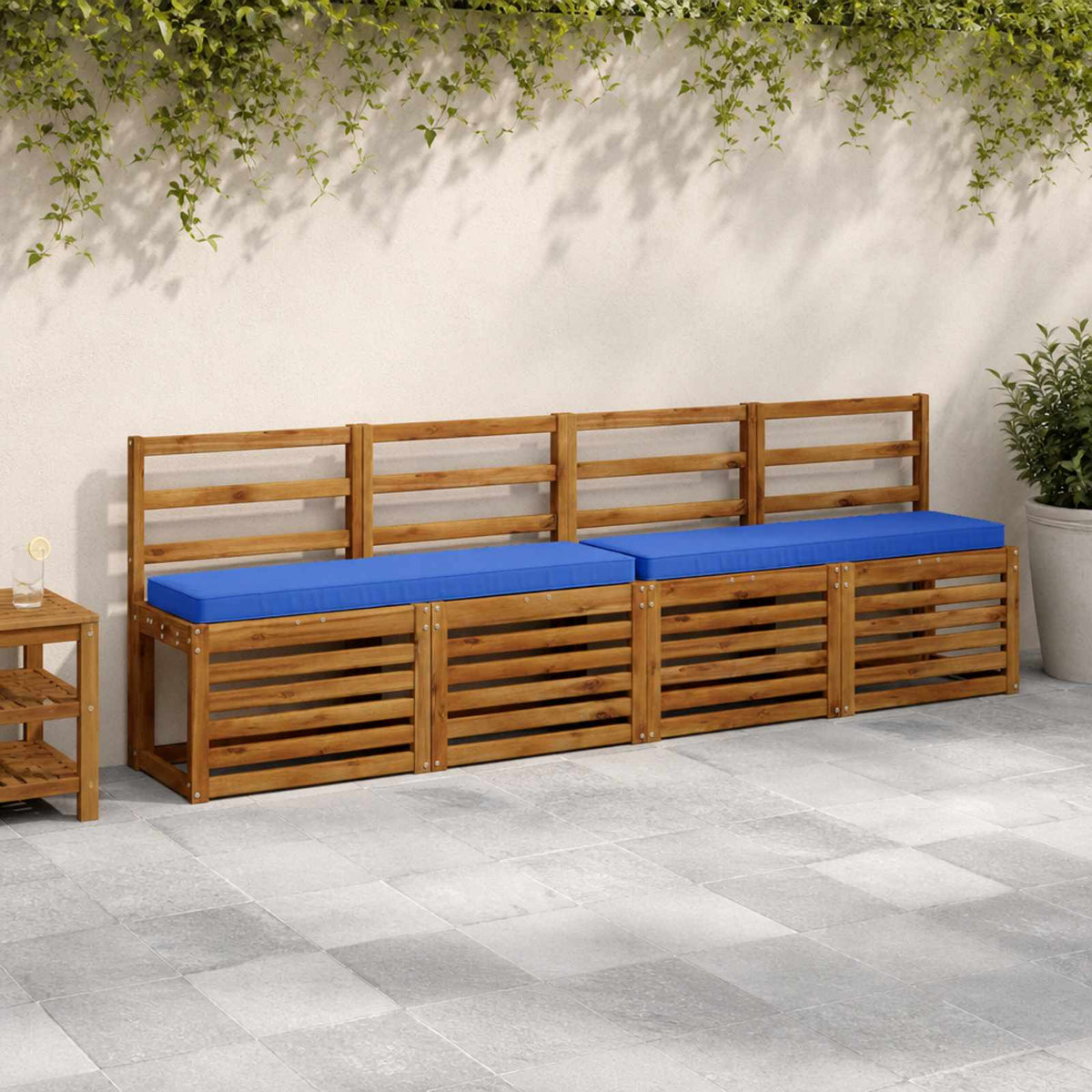 2-Piece Bench Cushions VUGHT 2 pcs 100% Polyester Royal Blue