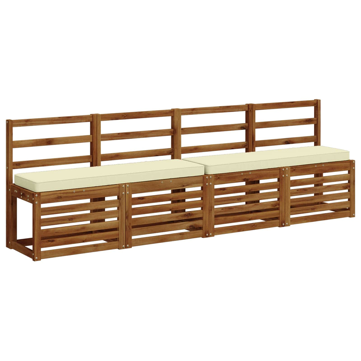 2-Piece Bench Cushions VUGHT 2 pcs 100% Polyester Cream