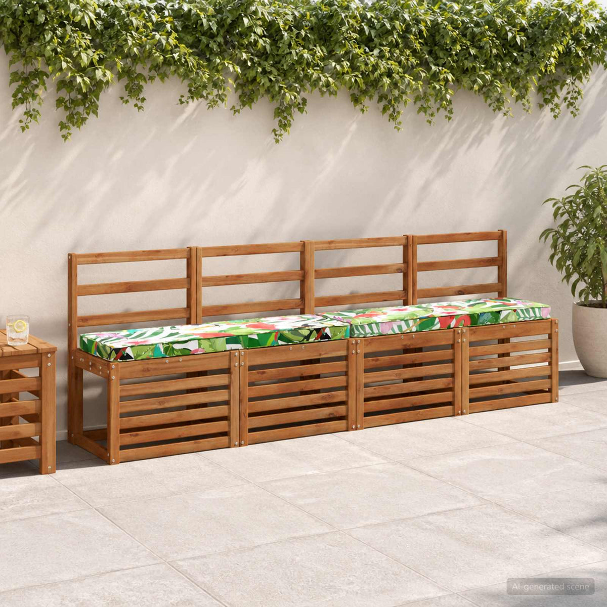 2-Piece Bench Cushions VUGHT 2 pcs 100% Polyester Multicolour
