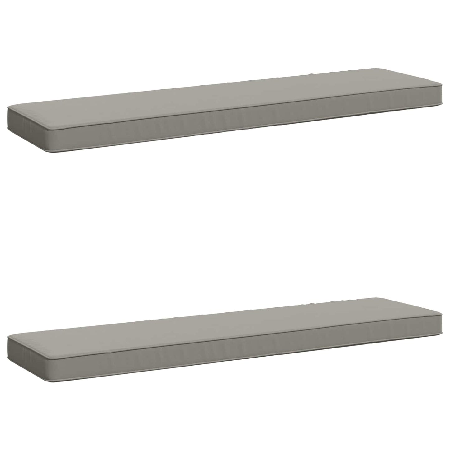 2-Piece Bench Cushions VUGHT 2 pcs 100% Polyester Grey