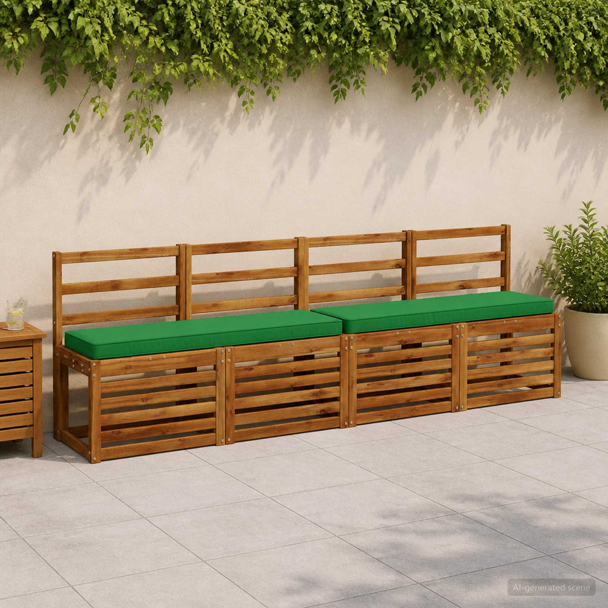 1-Piece Bench Cushion VUGHT 100% Polyester Green