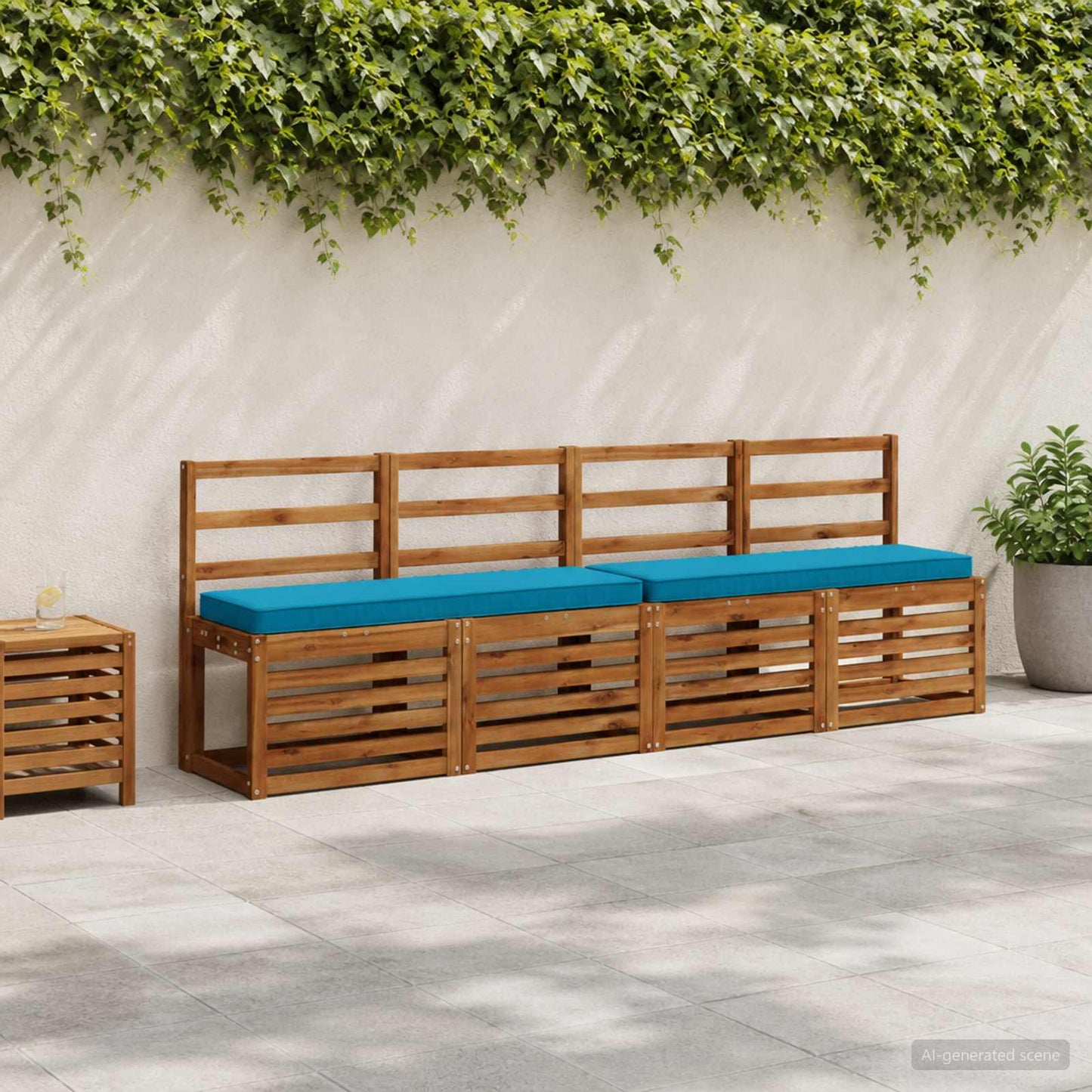 2-Piece Bench Cushions VUGHT 2 pcs 100% Polyester Light Blue