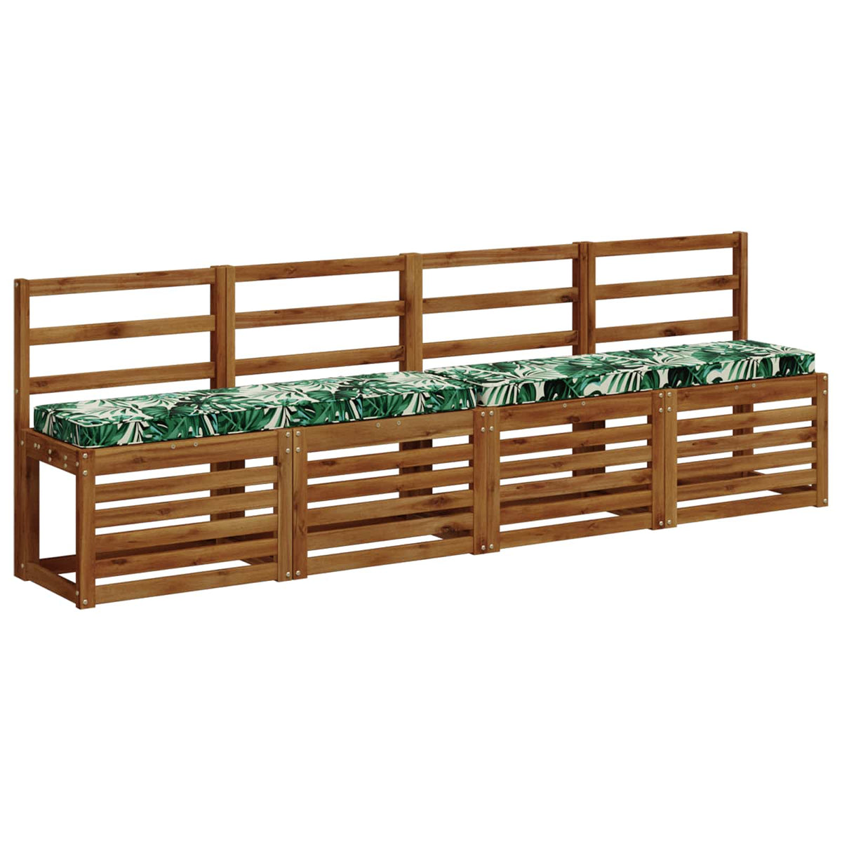 1-Piece Bench Cushion VUGHT 100% Polyester Leaf Pattern