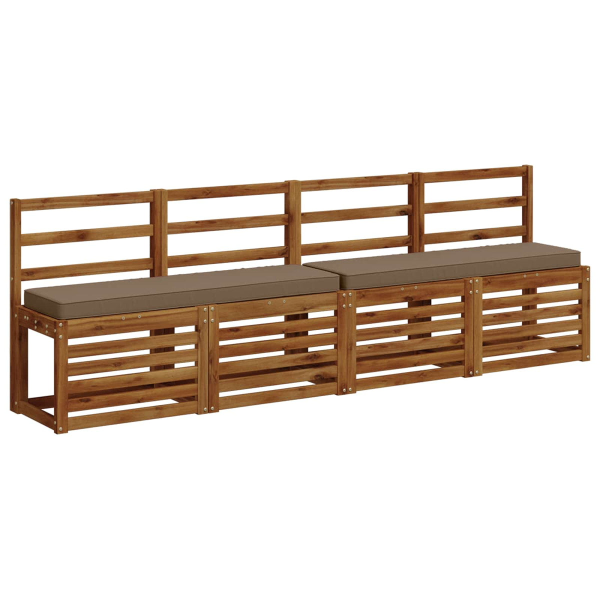 1-Piece Bench Cushion VUGHT 100% Polyester Taupe