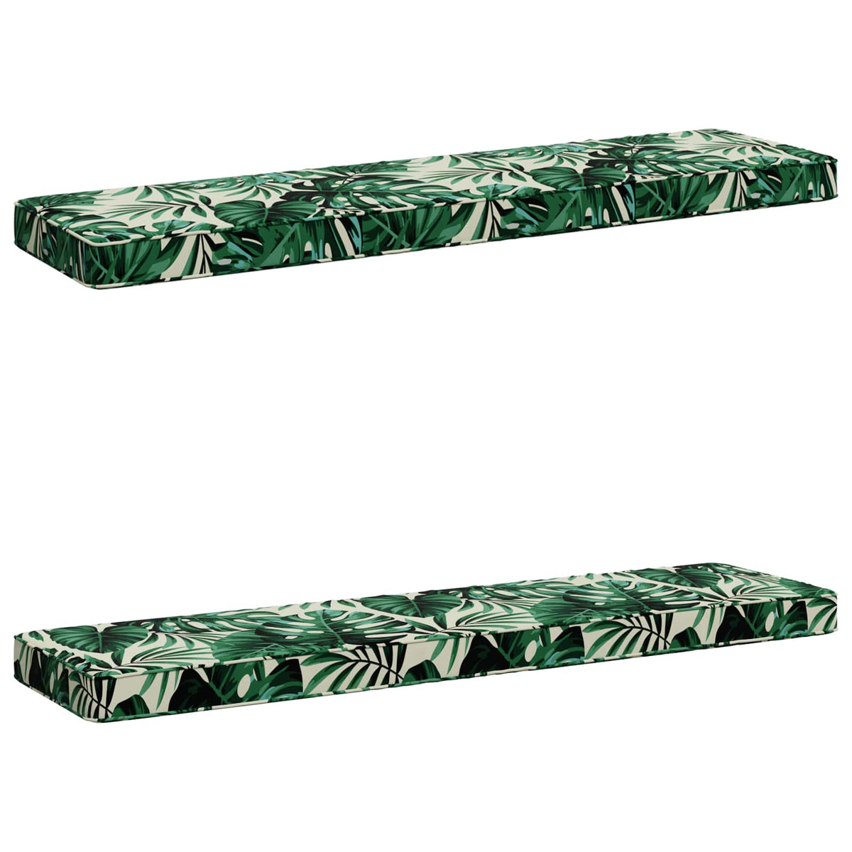 2-Piece Bench Cushions VUGHT 2 pcs 100% Polyester Leaf Pattern