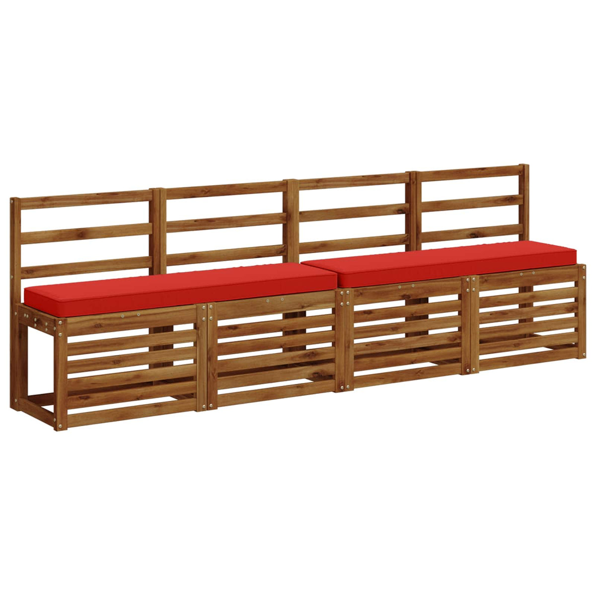 1-Piece Bench Cushion VUGHT 100% Polyester Red 110 x 30 x 5 cm