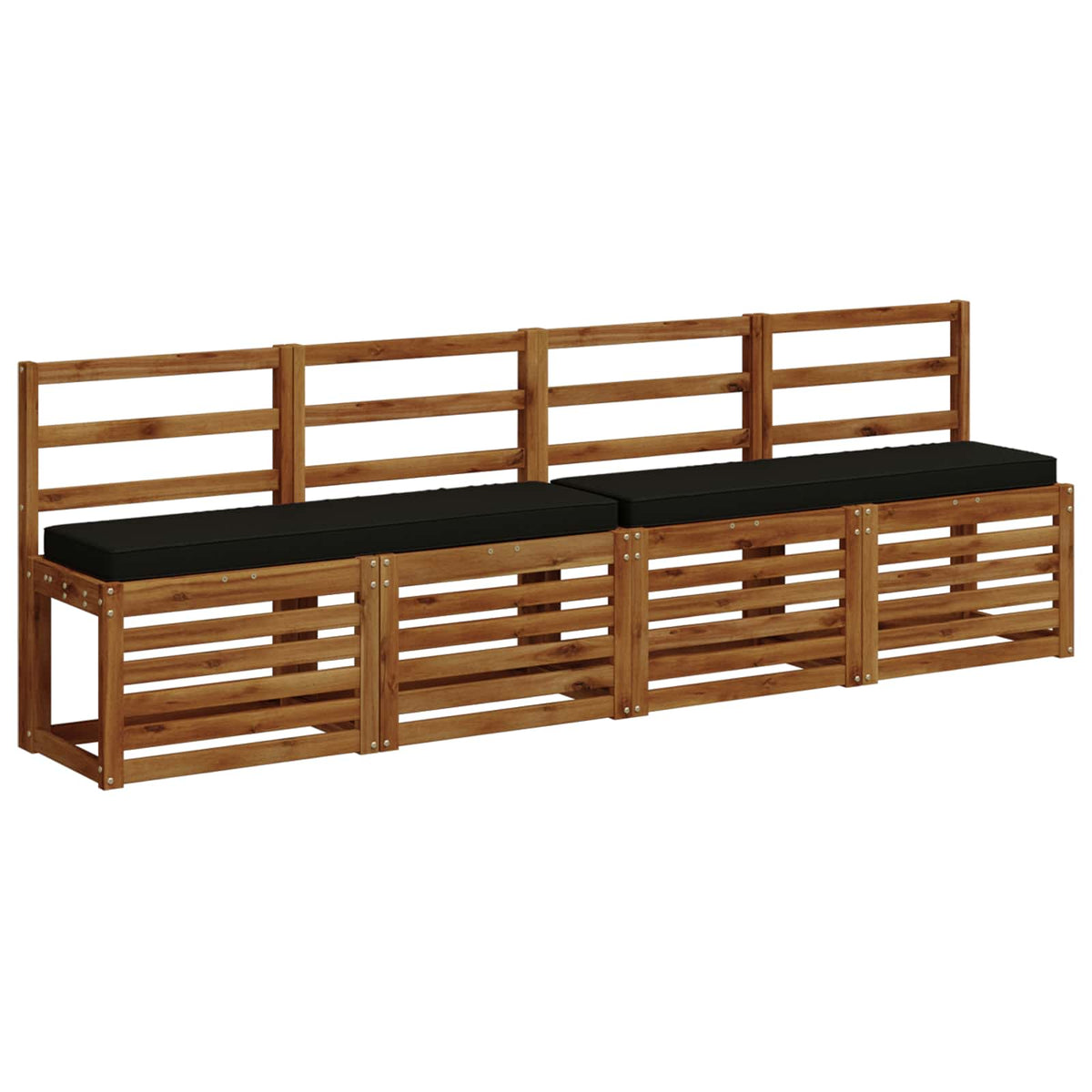 1-Piece Bench Cushion VUGHT 100% Polyester Black