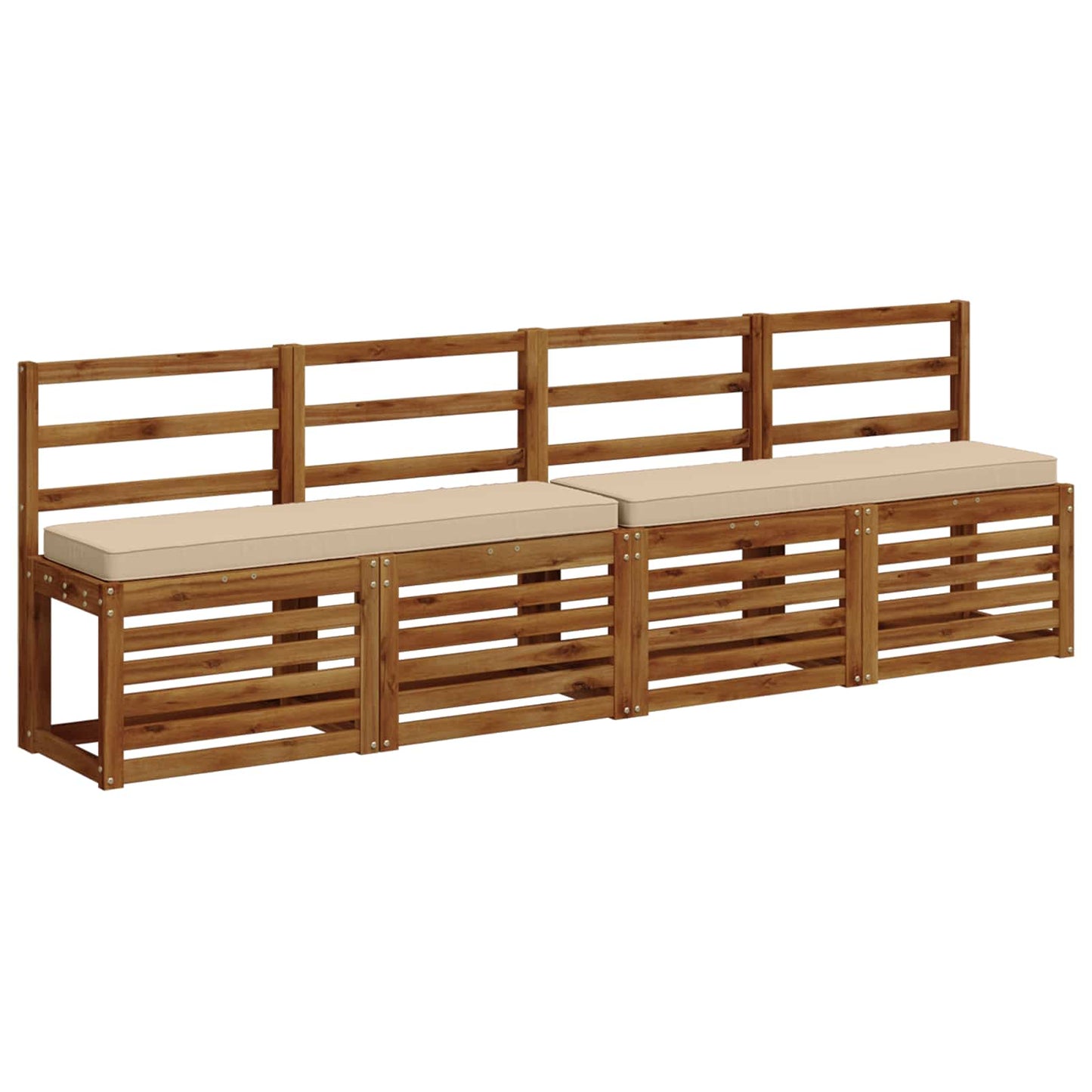 2-Piece Bench Cushions VUGHT 2 pcs 100% Polyester Cream