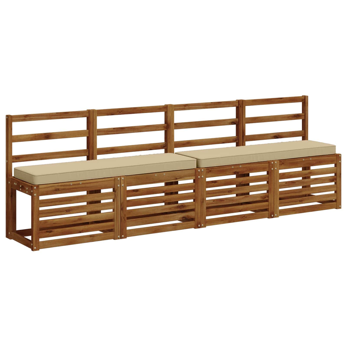 1-Piece Bench Cushion VUGHT 100% Polyester Beige
