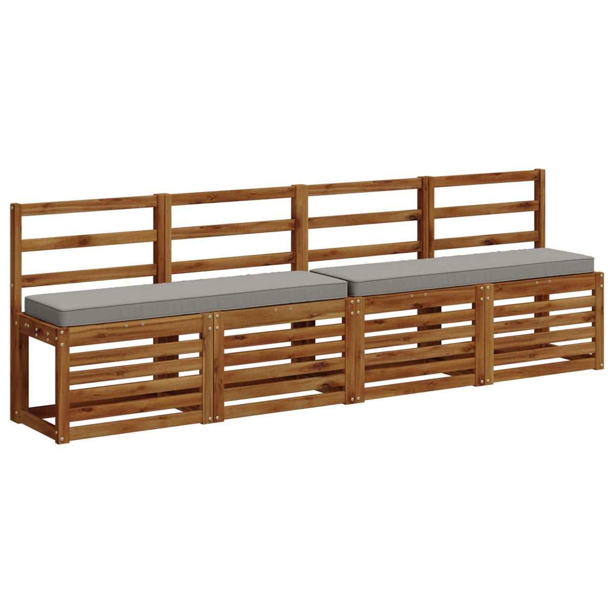 1-Piece Bench Cushion VUGHT 100% Polyester Grey 120 x 30 x 5 cm