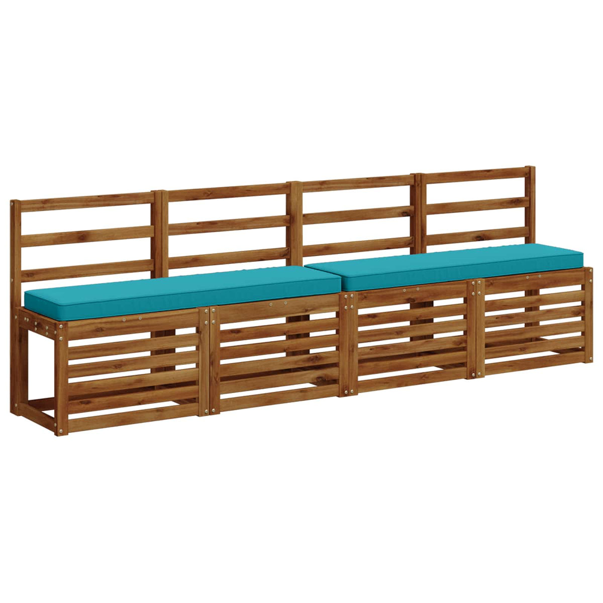 2-Piece Bench Cushions VUGHT 2 pcs 100% Polyester Turquoise