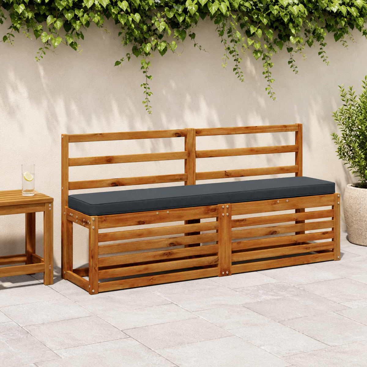 1-Piece Bench Cushion VUGHT 100% Polyester Dark Blue