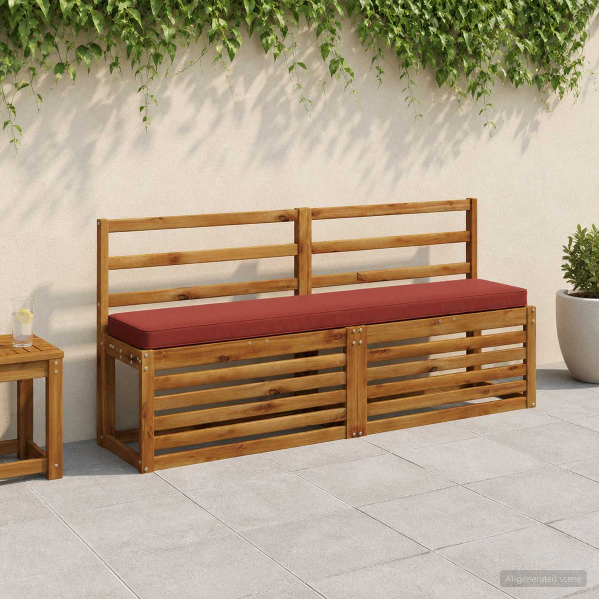 2-Piece Bench Cushions VUGHT 2 pcs 100% Polyester Red