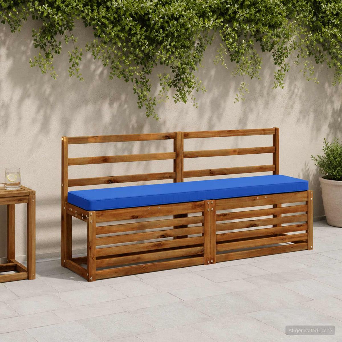 1-Piece Bench Cushion VUGHT 100% Polyester Royal Blue