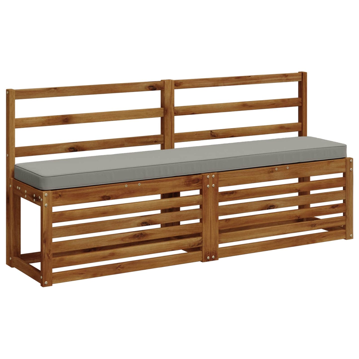 1-Piece Bench Cushion VUGHT 100% Polyester Grey 140 x 30 x 5 cm