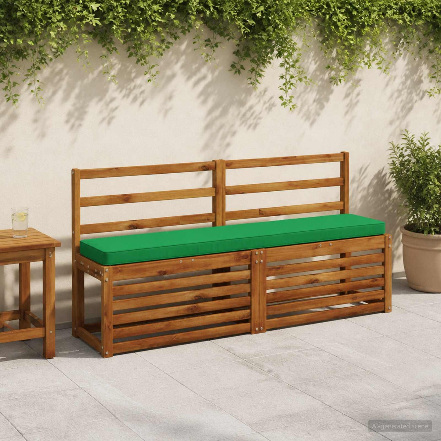 1-Piece Bench Cushion VUGHT 100% Polyester Green