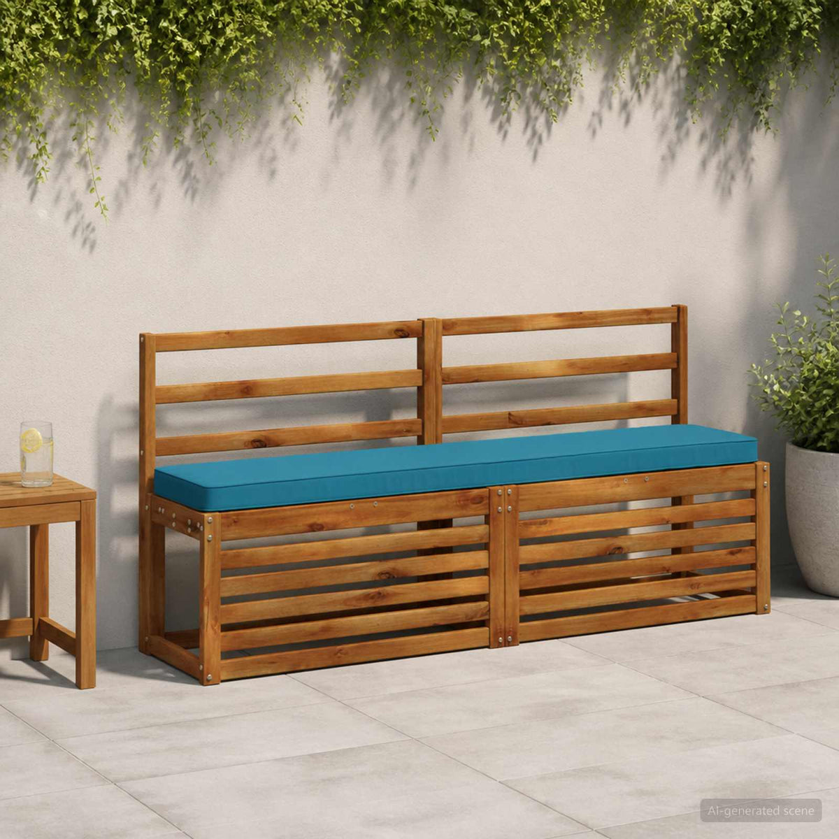 2-Piece Bench Cushions VUGHT 2 pcs 100% Polyester Light Blue