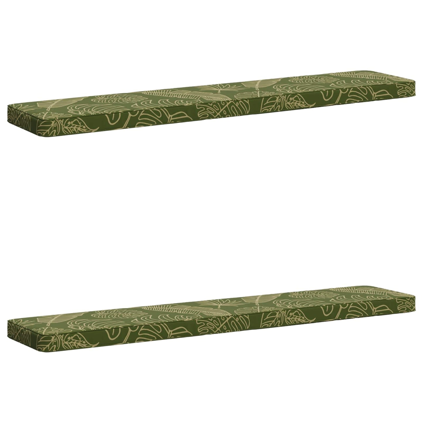 2-Piece Bench Cushions VUGHT 2 pcs 100% Polyester Leaf Design
