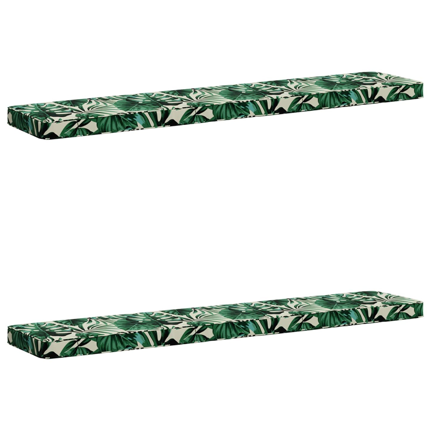 2-Piece Bench Cushions VUGHT 2 pcs 100% Polyester Leaf Pattern
