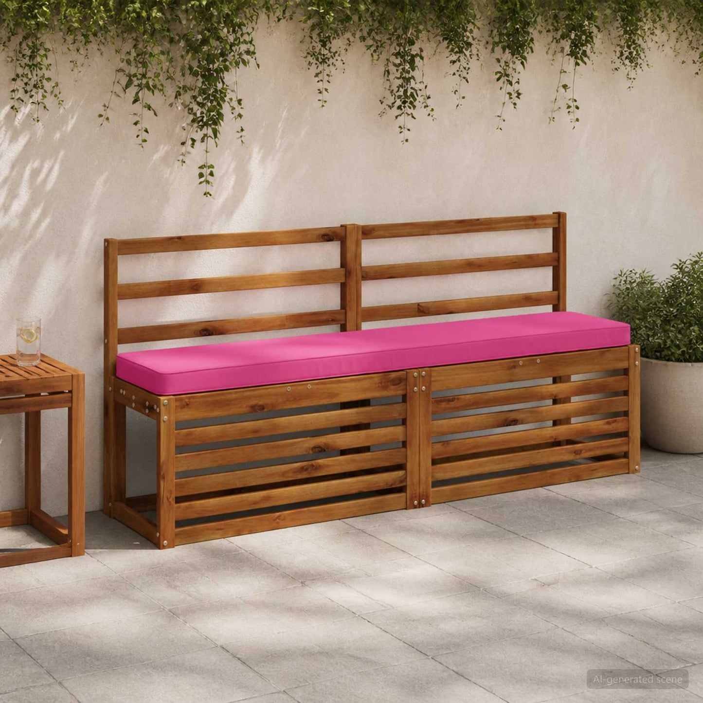 1-Piece Bench Cushion VUGHT 100% Polyester Pink 140 x 30 x 5 cm