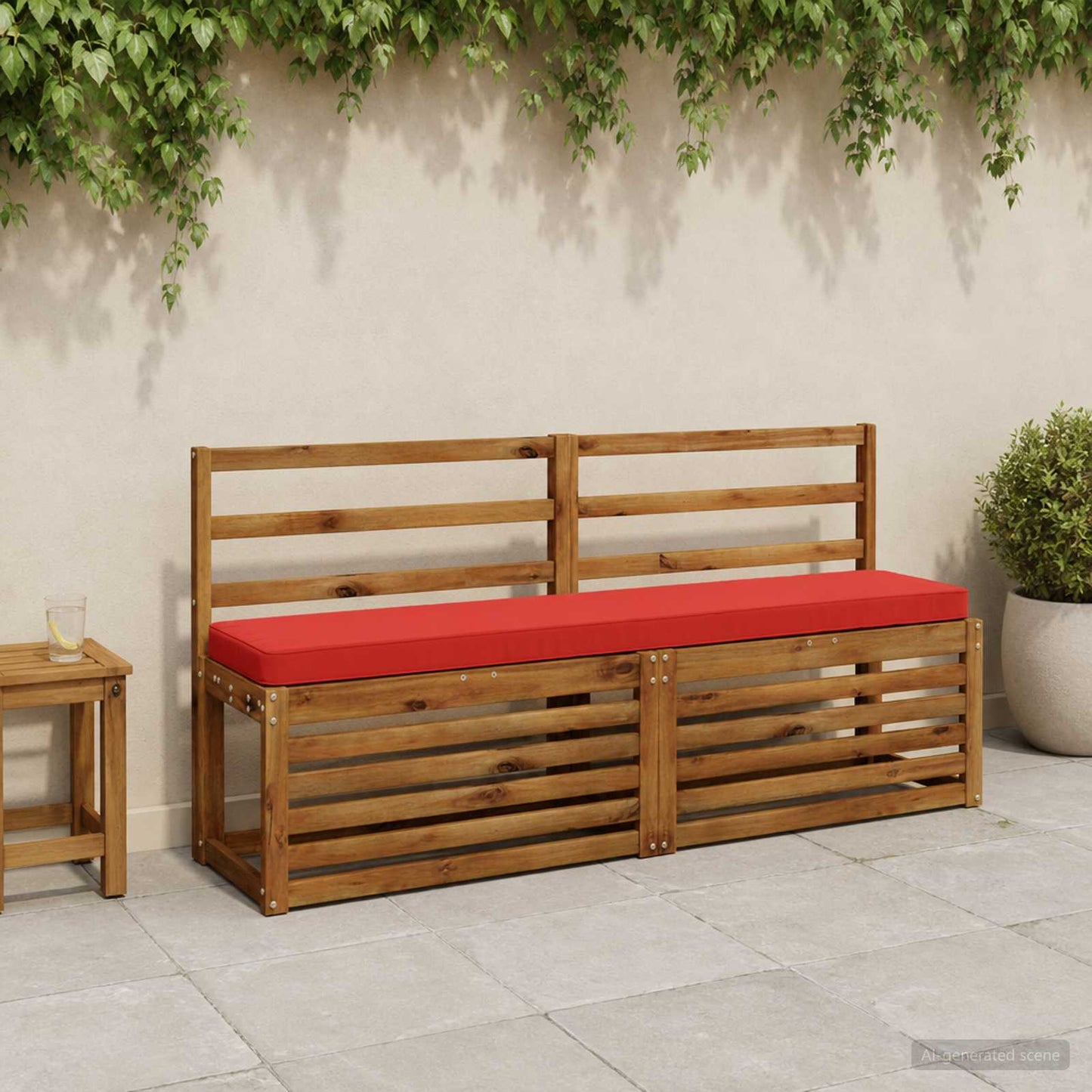2-Piece Bench Cushions VUGHT 2 pcs 100% Polyester Red