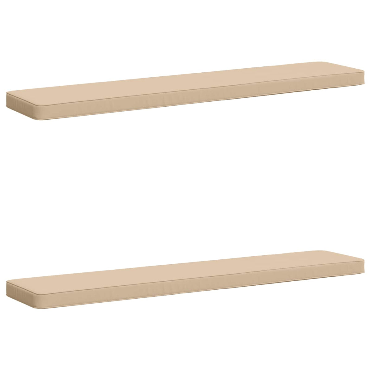 2-Piece Bench Cushions VUGHT 2 pcs 100% Polyester Cream