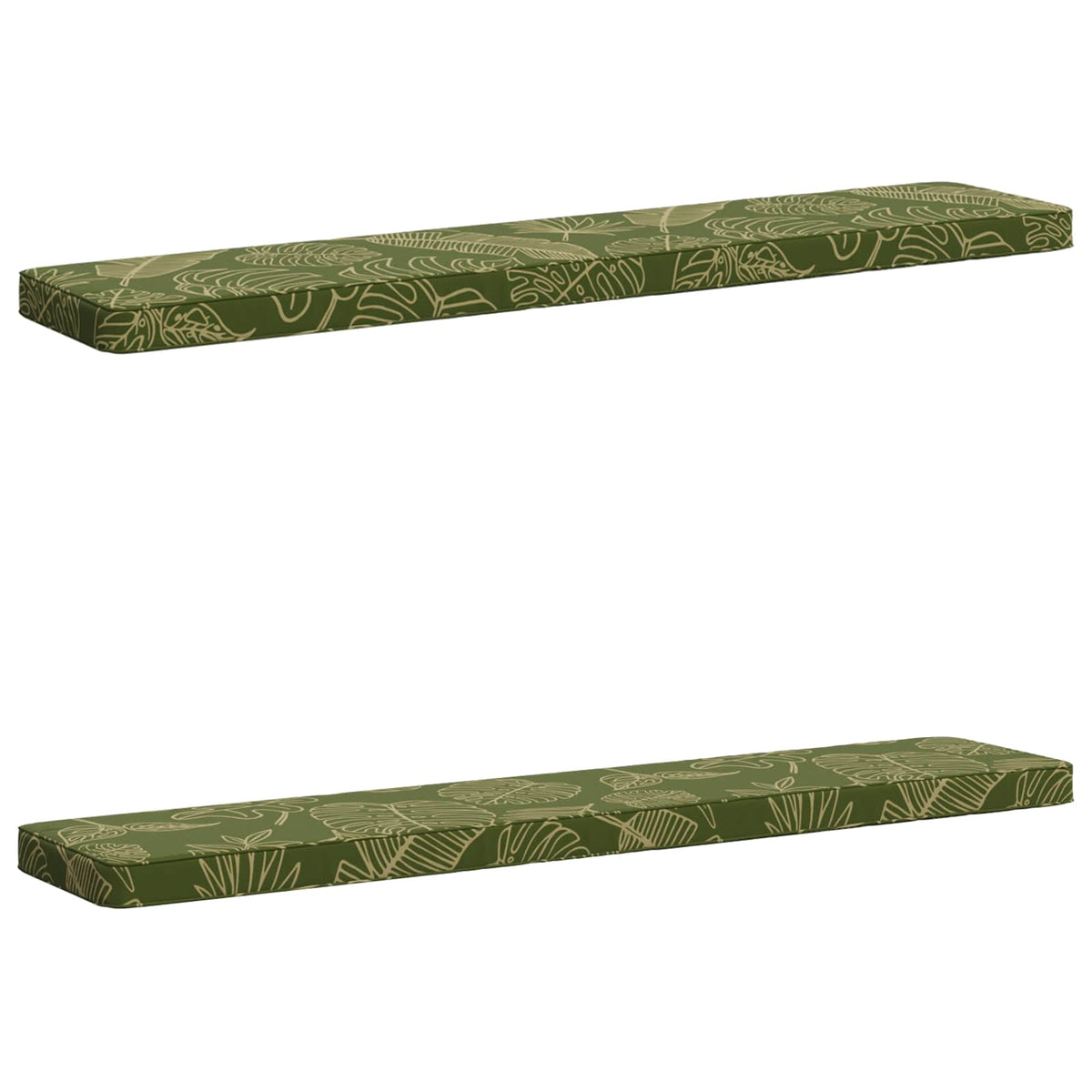 2-Piece Bench Cushions VUGHT 2 pcs 100% Polyester Leaf Design