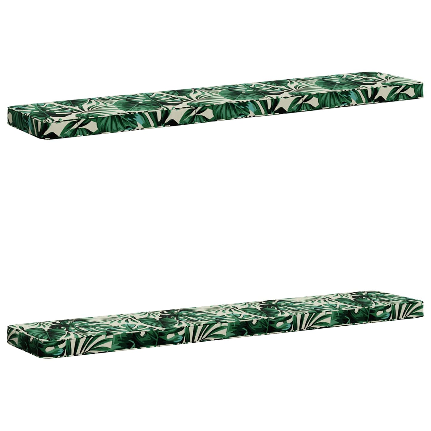 2-Piece Bench Cushions VUGHT 2 pcs 100% Polyester Leaf Pattern