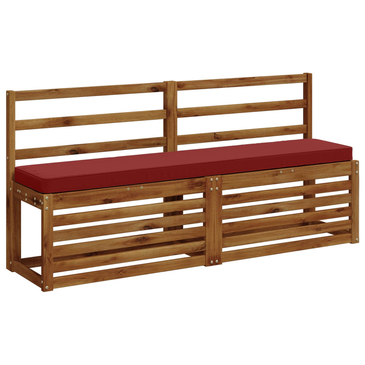 1-Piece Bench Cushion VUGHT 100% Polyester Wine Red