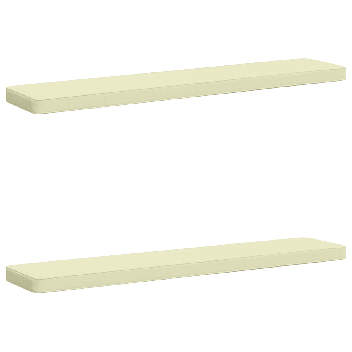 2-Piece Bench Cushions VUGHT 2 pcs 100% Polyester Cream