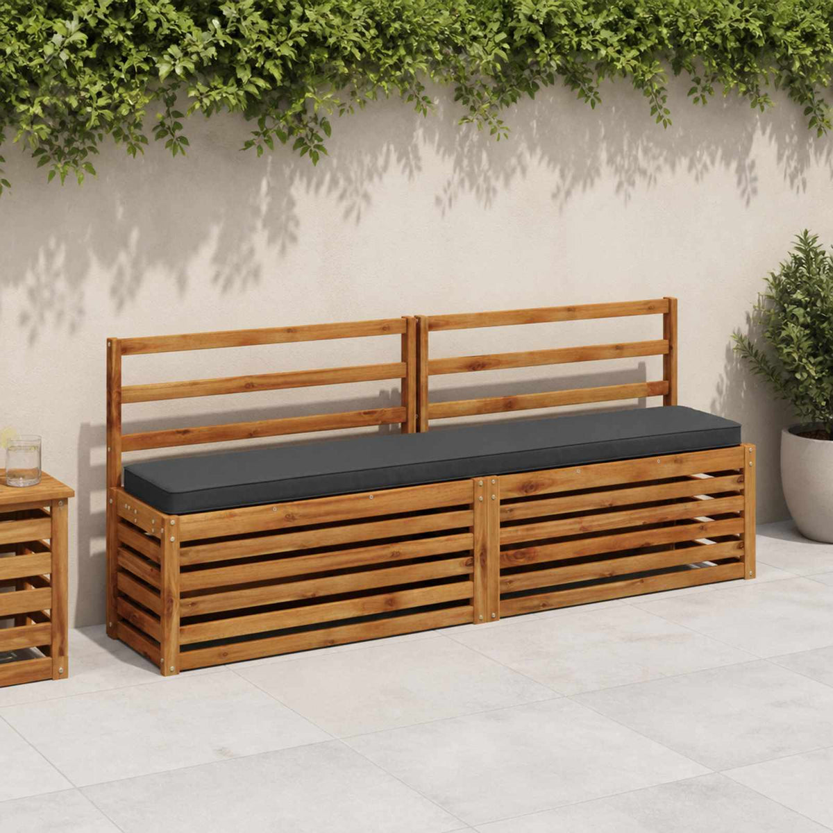 1-Piece Bench Cushion VUGHT 100% Polyester Dark Blue