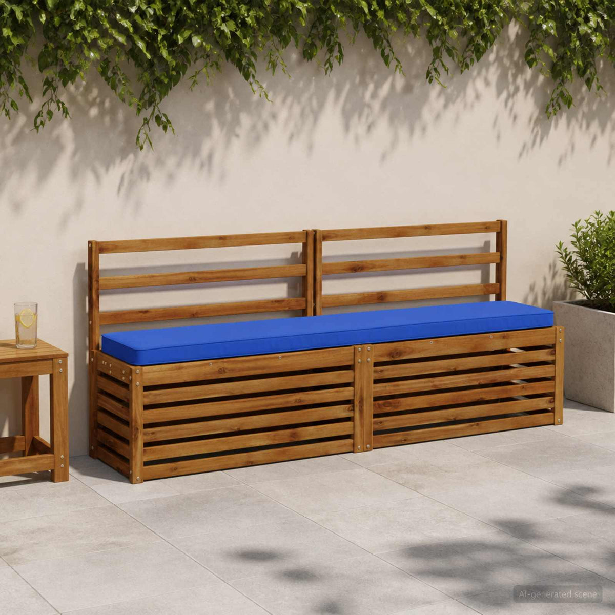 1-Piece Bench Cushion VUGHT 100% Polyester Royal Blue
