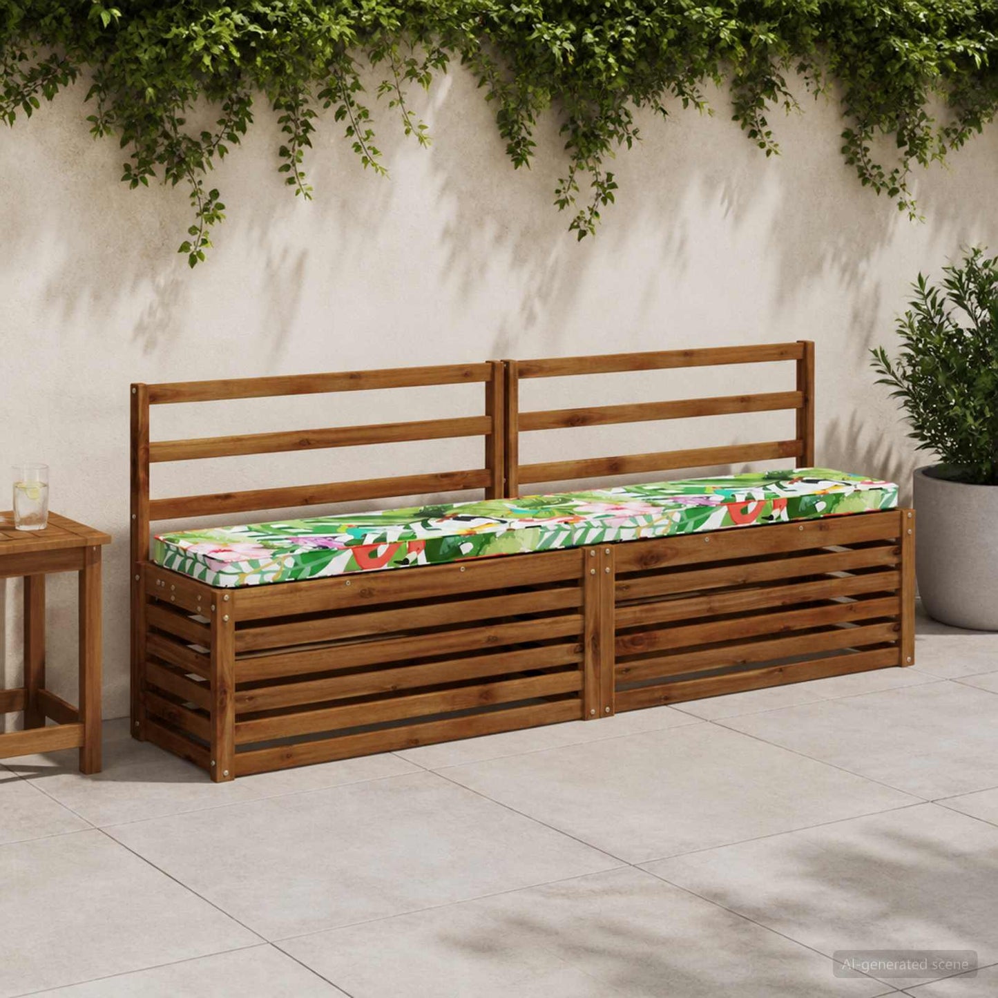 1-Piece Bench Cushion VUGHT 100% Polyester Multicolour