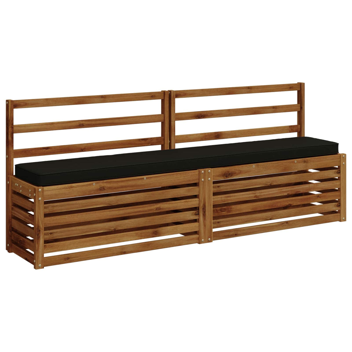 2-Piece Bench Cushions VUGHT 2 pcs 100% Polyester Black