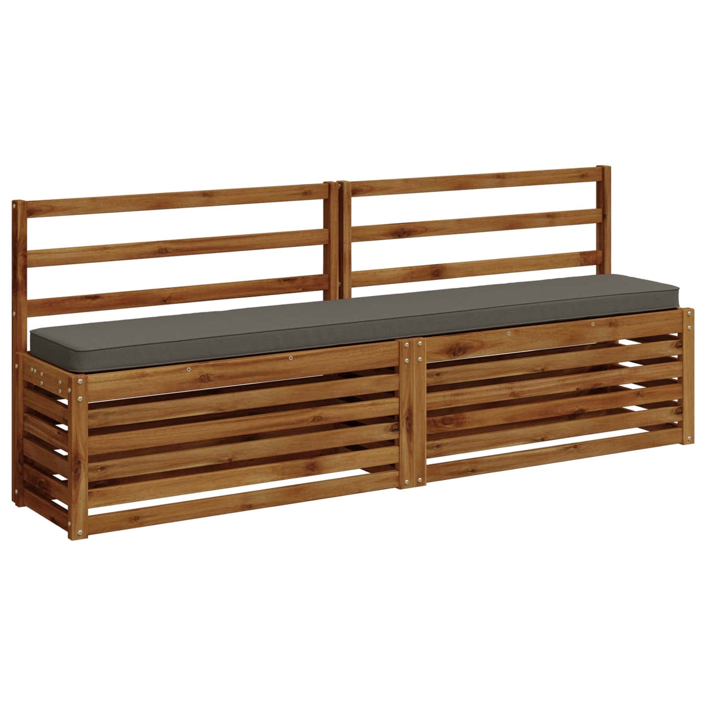 1-Piece Bench Cushion VUGHT 100% Polyester Grey 180 x 30 x 5 cm