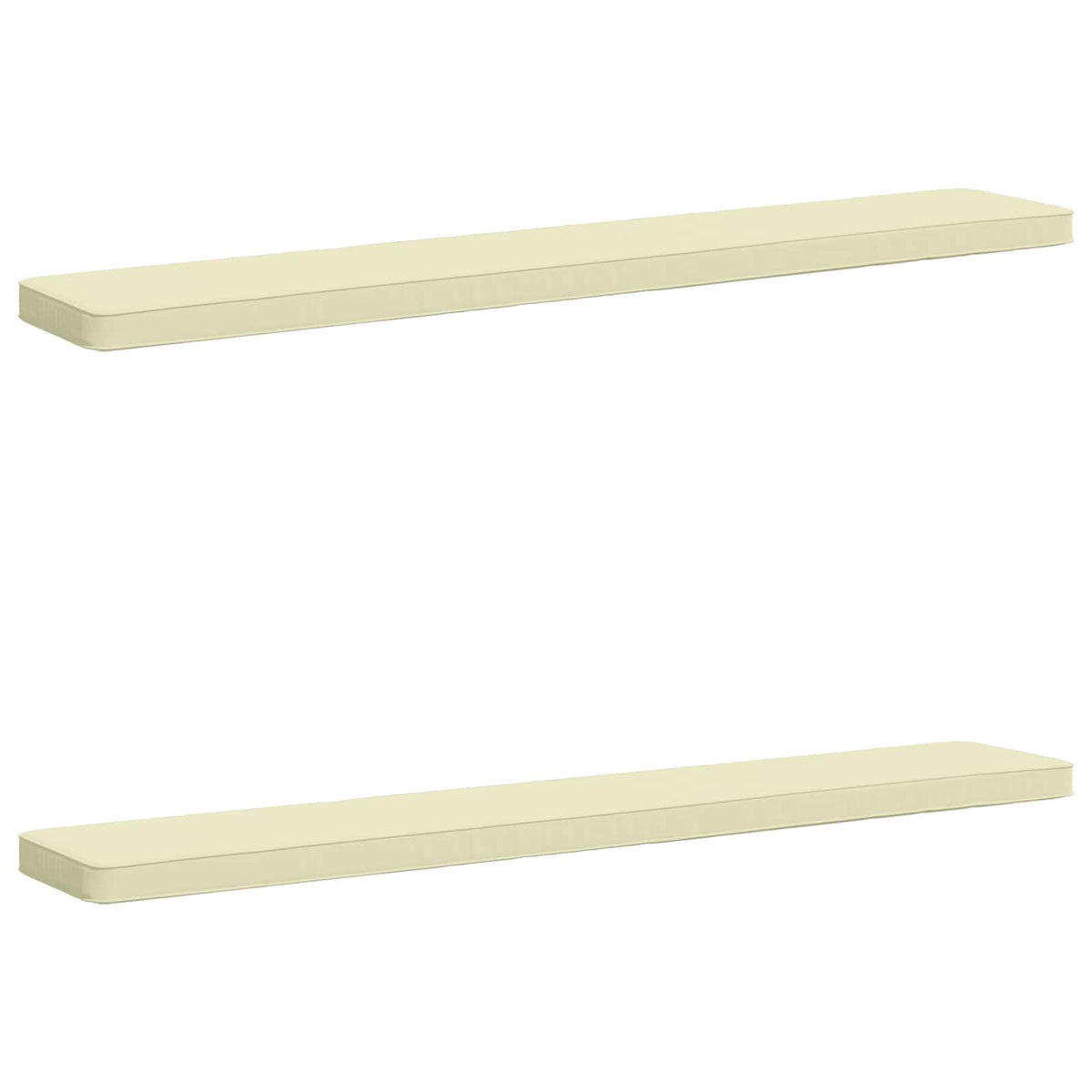 2-Piece Bench Cushions VUGHT 2 pcs 100% Polyester Cream