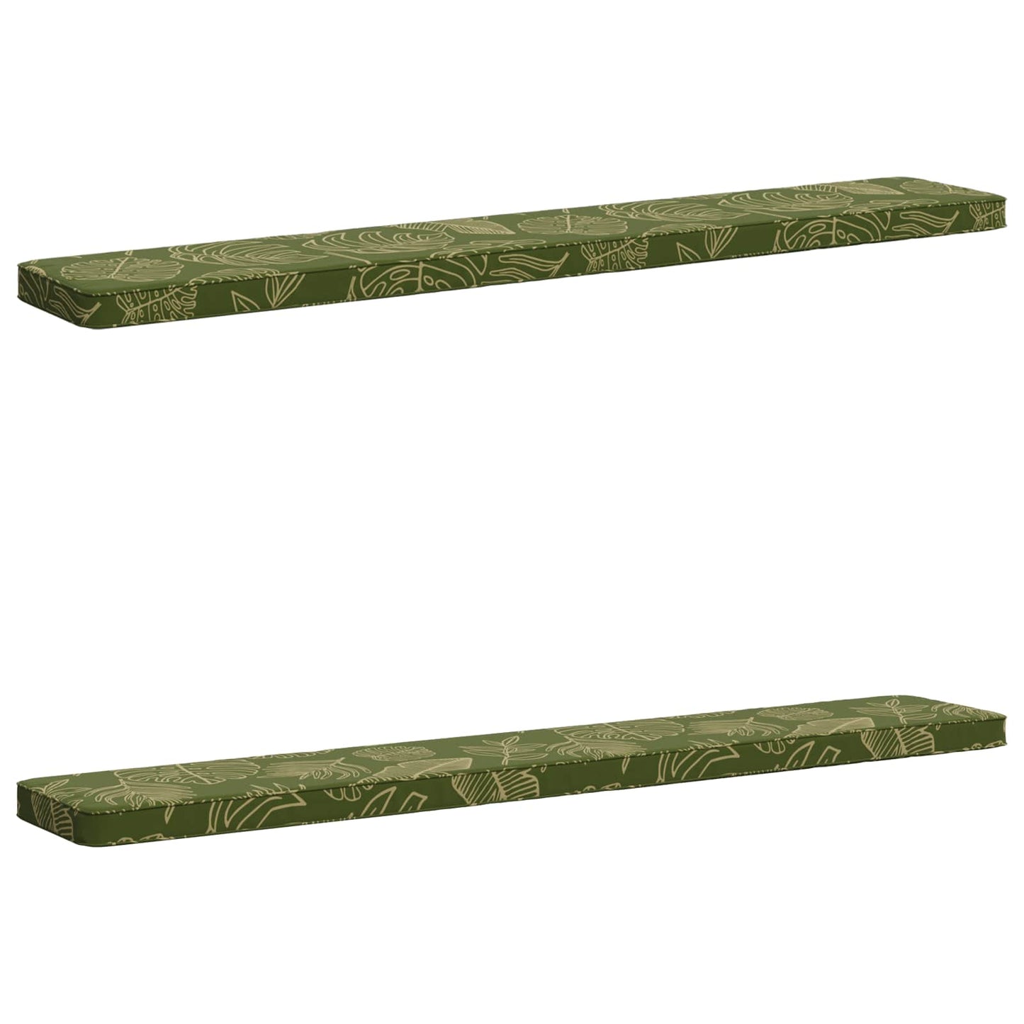 2-Piece Bench Cushions VUGHT 2 pcs 100% Polyester Leaf Design